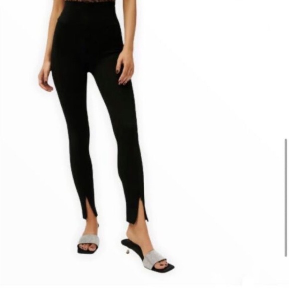 Good American size 4 skinny pants black high rise zipper legs - Picture 2 of 8